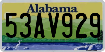 AL license plate 53AV929