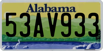 AL license plate 53AV933