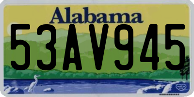 AL license plate 53AV945