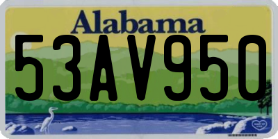 AL license plate 53AV950