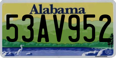 AL license plate 53AV952