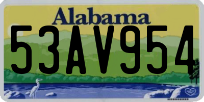 AL license plate 53AV954