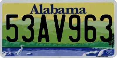 AL license plate 53AV963