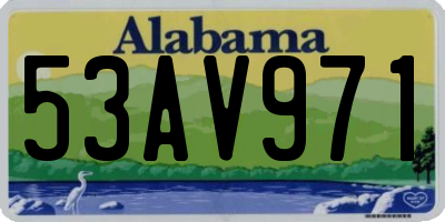 AL license plate 53AV971