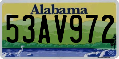 AL license plate 53AV972