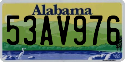 AL license plate 53AV976