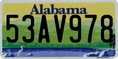 AL license plate 53AV978