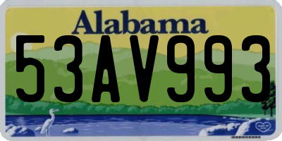 AL license plate 53AV993