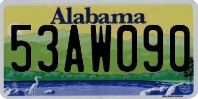 AL license plate 53AW090
