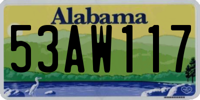AL license plate 53AW117