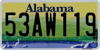 AL license plate 53AW119