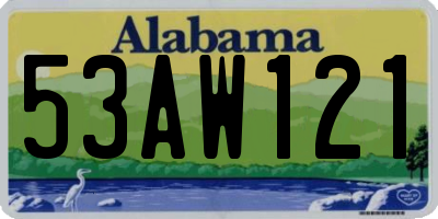 AL license plate 53AW121