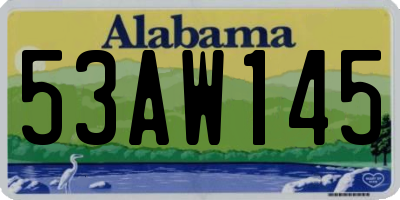 AL license plate 53AW145