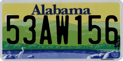 AL license plate 53AW156