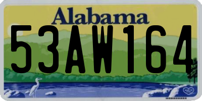 AL license plate 53AW164