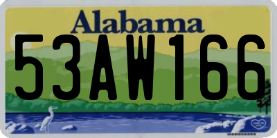 AL license plate 53AW166
