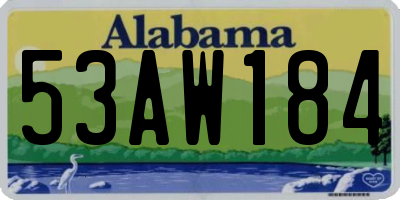 AL license plate 53AW184