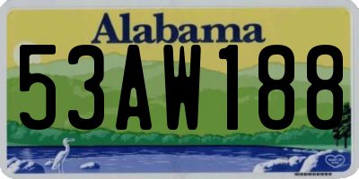 AL license plate 53AW188
