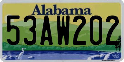 AL license plate 53AW202