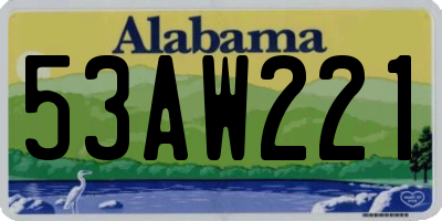 AL license plate 53AW221