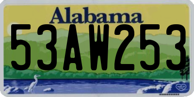 AL license plate 53AW253