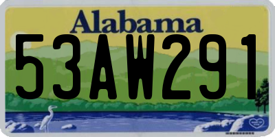 AL license plate 53AW291
