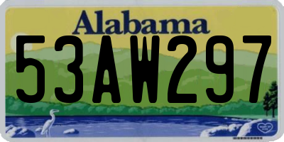 AL license plate 53AW297