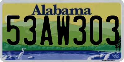 AL license plate 53AW303