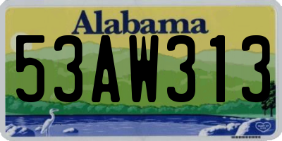 AL license plate 53AW313