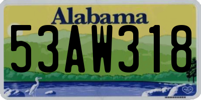 AL license plate 53AW318
