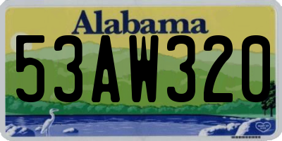 AL license plate 53AW320
