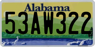 AL license plate 53AW322