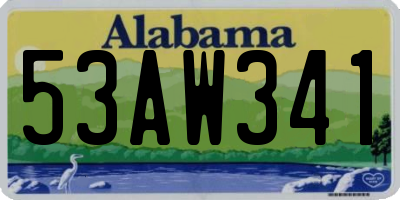 AL license plate 53AW341