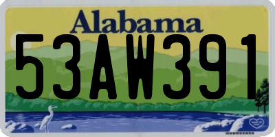 AL license plate 53AW391