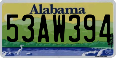 AL license plate 53AW394