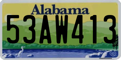 AL license plate 53AW413