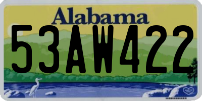 AL license plate 53AW422