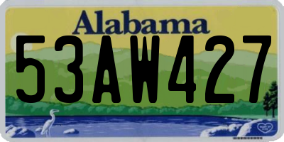 AL license plate 53AW427