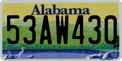 AL license plate 53AW430