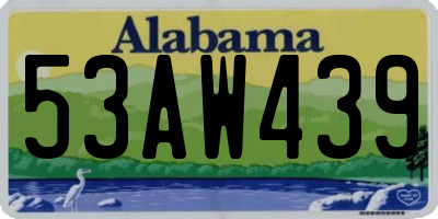 AL license plate 53AW439