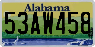 AL license plate 53AW458