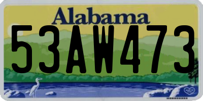 AL license plate 53AW473