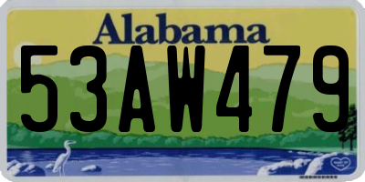 AL license plate 53AW479