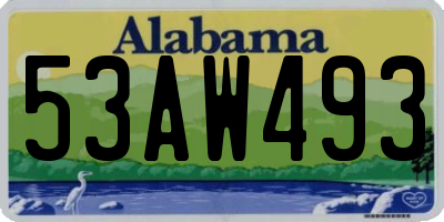 AL license plate 53AW493