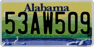 AL license plate 53AW509