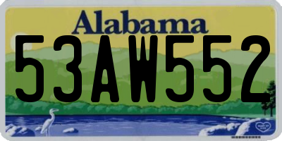 AL license plate 53AW552
