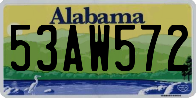 AL license plate 53AW572