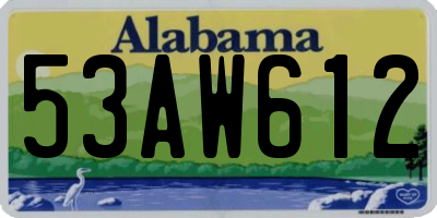 AL license plate 53AW612