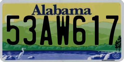 AL license plate 53AW617