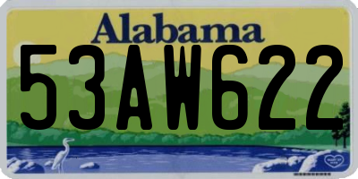 AL license plate 53AW622